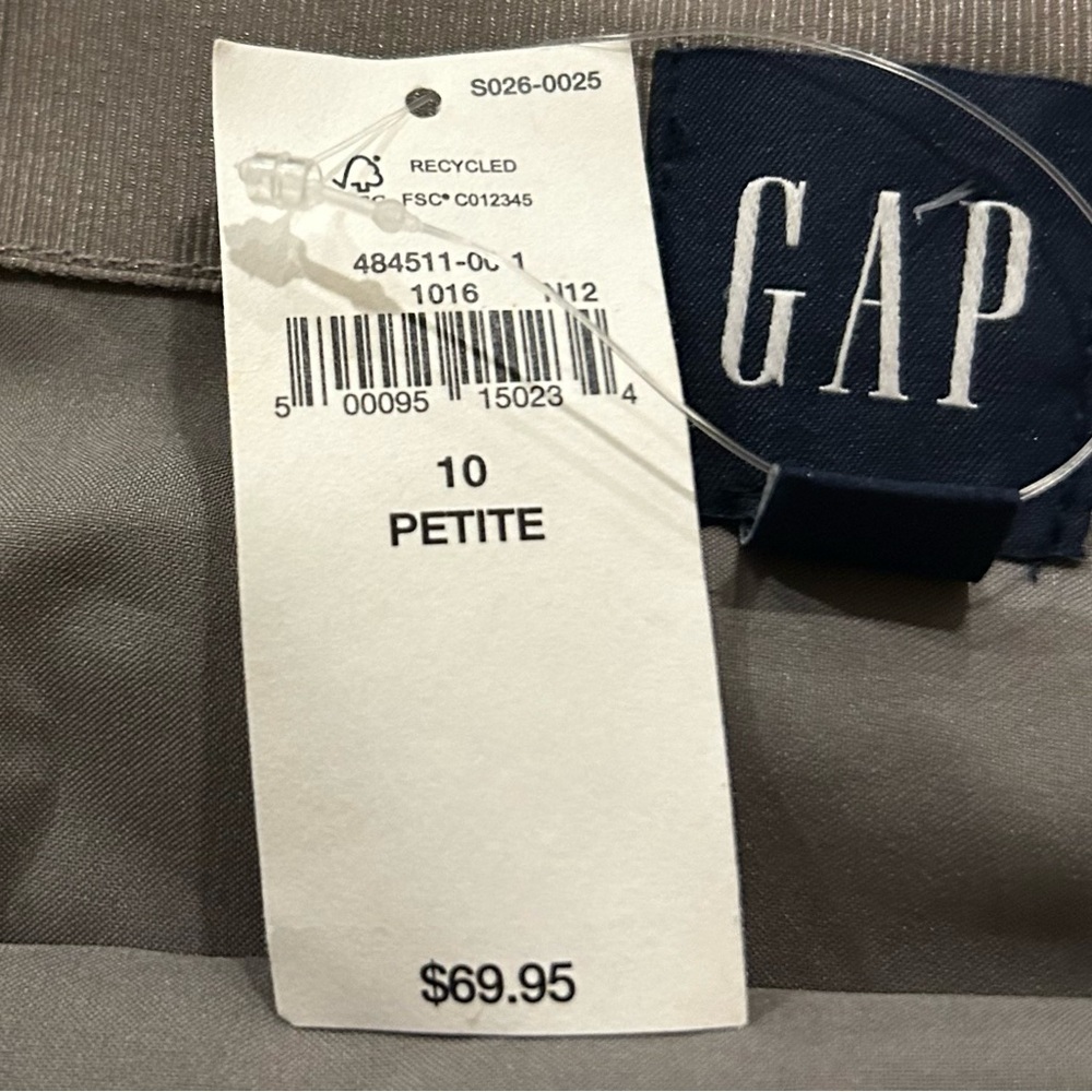 Gap Silver Gray Lined Sequin Mini Skirt Size 10 Petite NEW with tags MSRP 69.95 - Picture 3 of 11